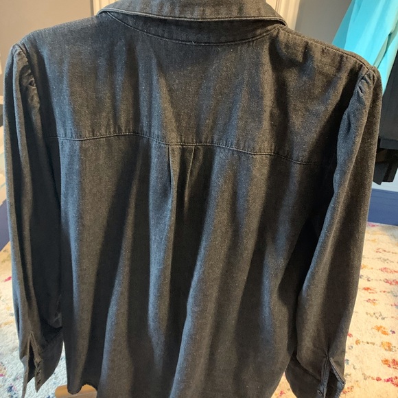 Fifth Label Black Denim Ruffle Button down - Picture 3 of 7